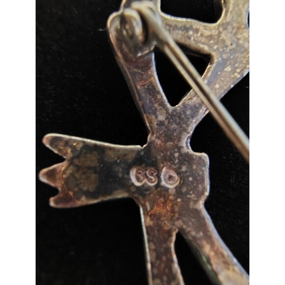 Vtg CS 925 Mexico Sterling Kokopelli Brooch Tested Signed Flute Dancer 2" 12.59 - Picture 4 of 9